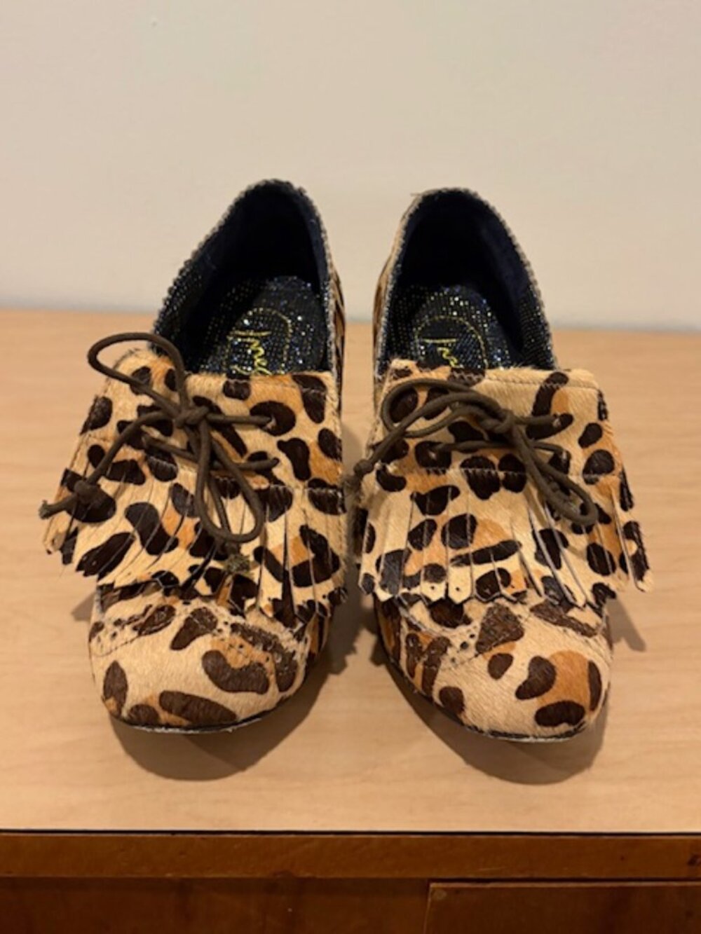 Irregular Choice Leopard Horse Hair Wedges - Picture 4 of 13